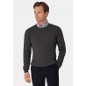 Jumpers Brook Taverner Devon Charcoal Cotton Merino Crew Neck Jumper £54.00