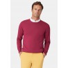 Jumpers Brook Taverner Devon Raspberry Cotton Merino Crew Neck Jumper £54.00