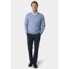 Jumpers Brook Taverner Devon Sky Blue Cotton Merino Crew Neck Jumper £54.00