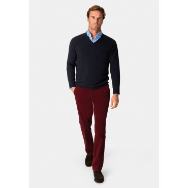 Jumpers Brook Taverner Navy Cashmere V-Neck Jumper £179.00