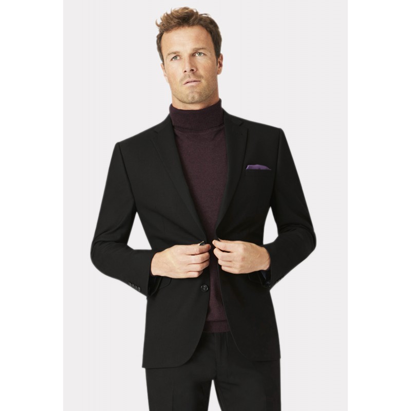 Suit Jackets Brook Taverner Tailored Fit Dijon Black Suit Jacket £89.00