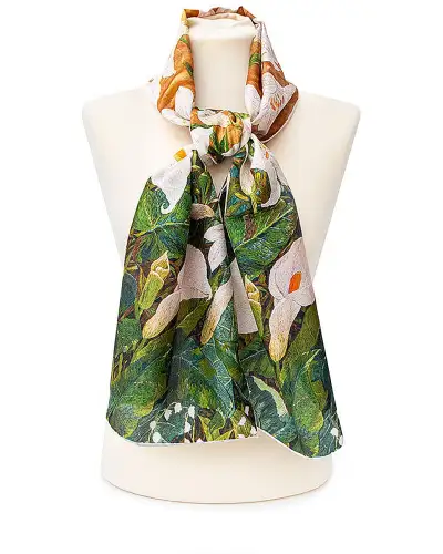 Scarves Fox and Chave Lily Altar Frontal Silk Habotai Scarf £32.00