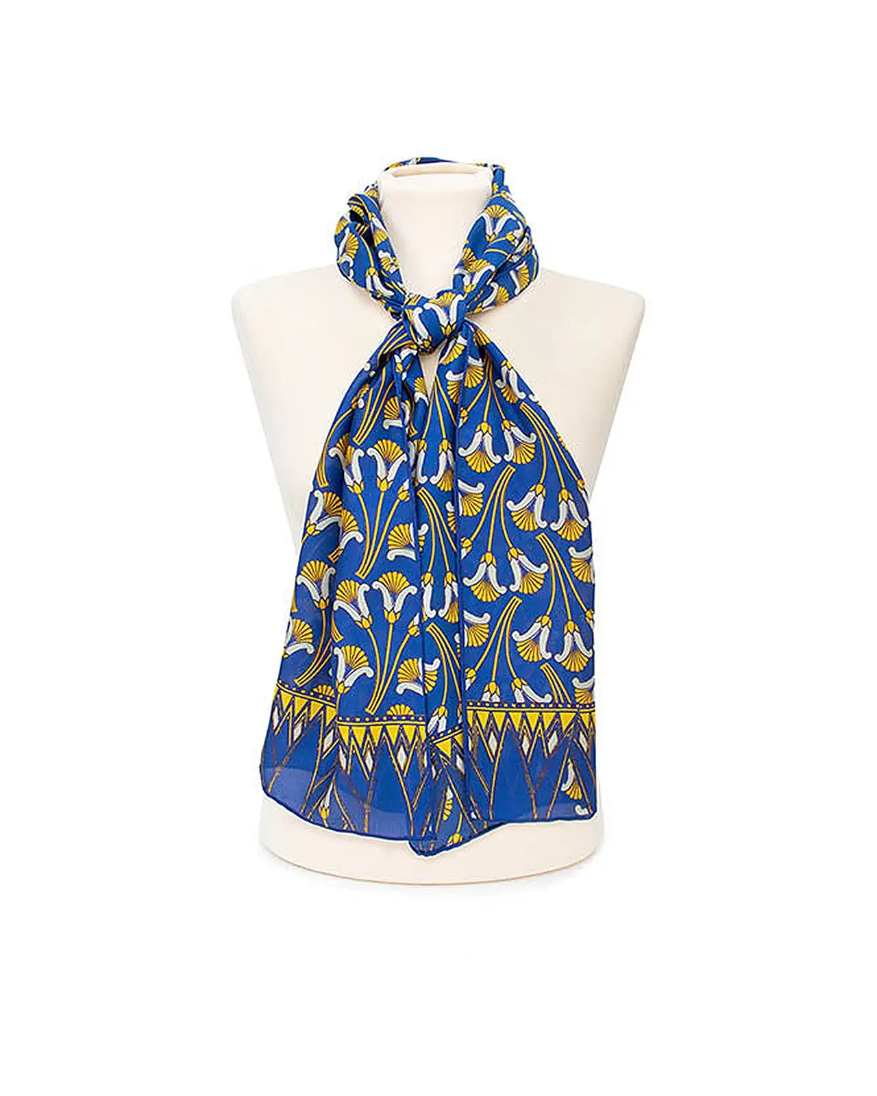 Scarves Fox and Chave Lotus Flowers Silk Habotai Scarf £42.00