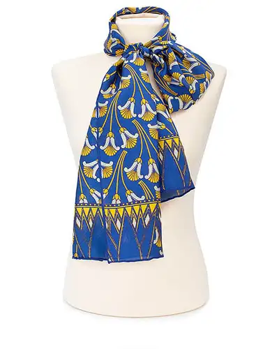 Scarves Fox and Chave Lotus Flowers Silk Habotai Scarf £42.00