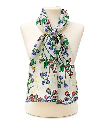 Scarves Fox and Chave Westminster Abbey Garden Bird Silk Habotai Scarf £42.00