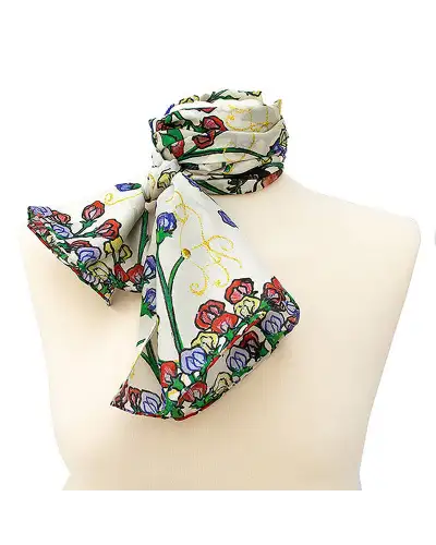 Scarves Fox and Chave Westminster Abbey Garden Bird Silk Habotai Scarf £42.00