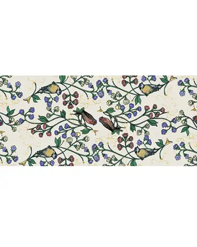 Scarves Fox and Chave Westminster Abbey Garden Bird Silk Habotai Scarf £42.00