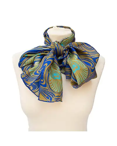 Scarves Fox and Chave Art Nouveau Peacock Feathers Silk Habotai Scarf £42.00