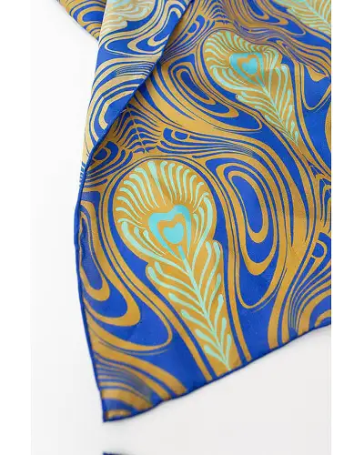 Scarves Fox and Chave Art Nouveau Peacock Feathers Silk Habotai Scarf £42.00