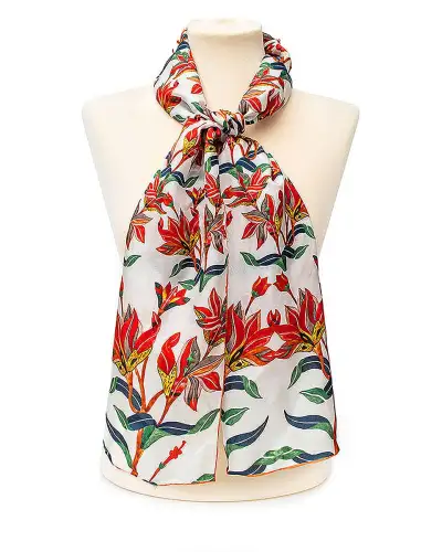 Scarves Fox and Chave Taj Mahal Silk Habotai Scarf £42.00