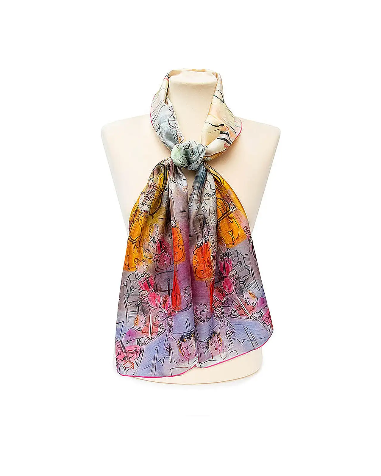 Scarves Fox and Chave Dufy Orchestra Silk Habotai Scarf £42.00