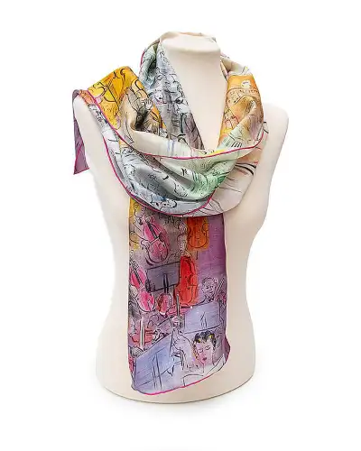 Scarves Fox and Chave Dufy Orchestra Silk Habotai Scarf £42.00