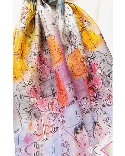 Scarves Fox and Chave Dufy Orchestra Silk Habotai Scarf £42.00
