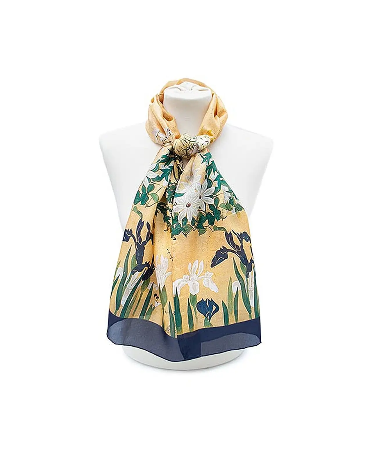 Scarves Fox and Chave Japanese Iris Silk Habotai Scarf £42.00