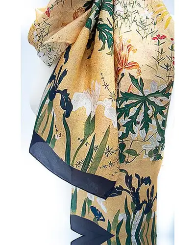 Scarves Fox and Chave Japanese Iris Silk Habotai Scarf £42.00