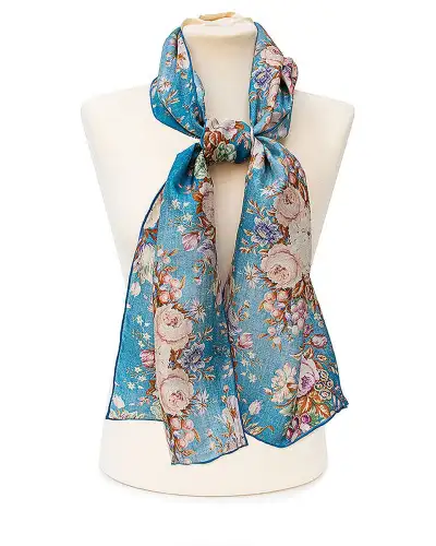 Scarves Fox and Chave Antique Floral Rose Silk Habotai Scarf £32.00