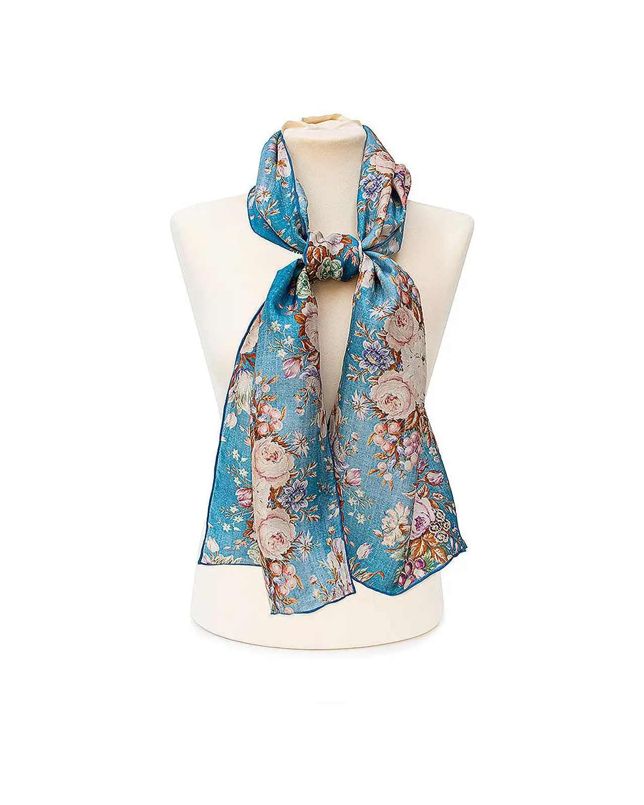 Scarves Fox and Chave Antique Floral Rose Silk Habotai Scarf £32.00