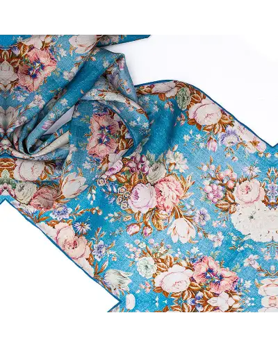 Scarves Fox and Chave Antique Floral Rose Silk Habotai Scarf £32.00