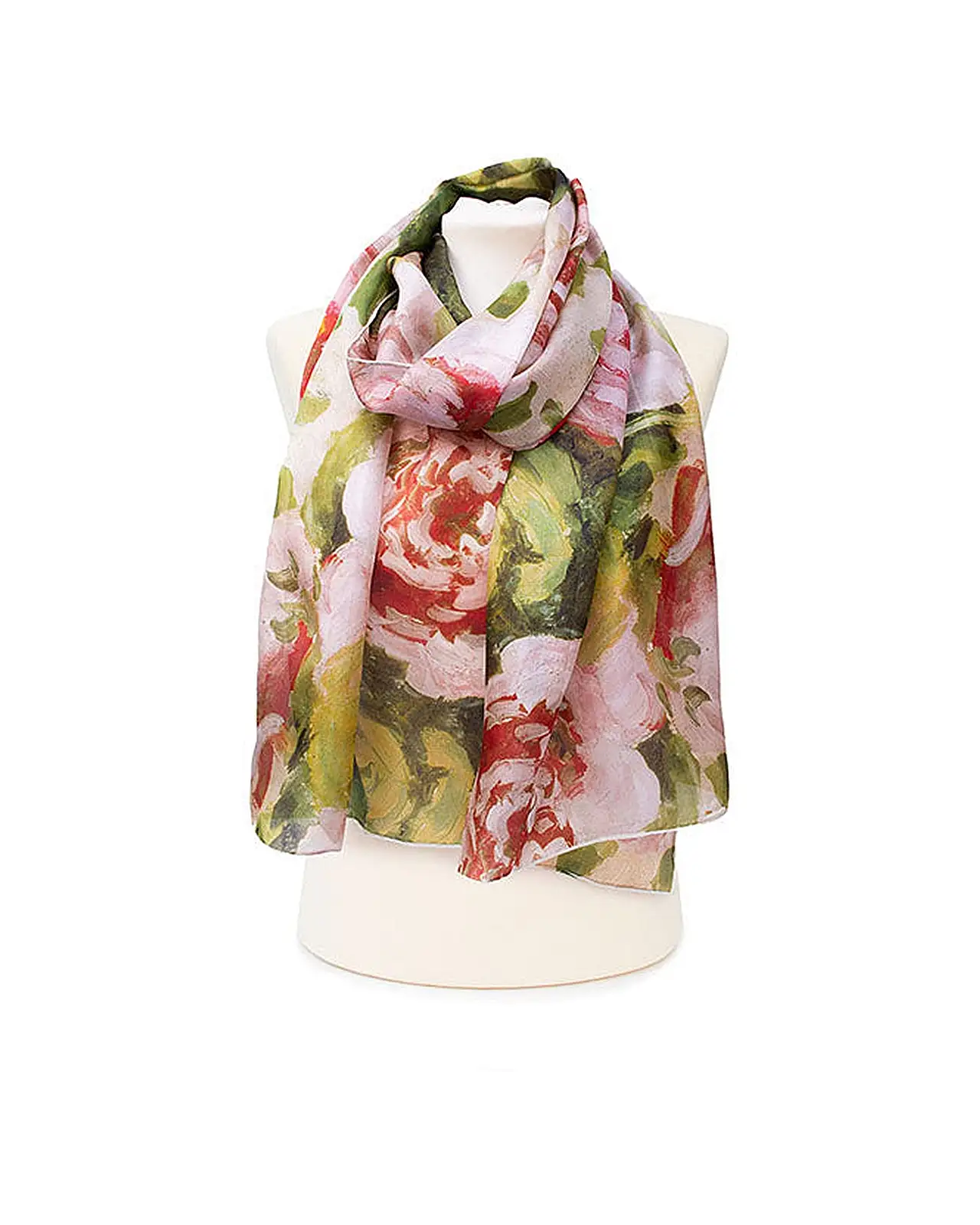 Scarves Fox and Chave Pissarro Peonies Silk Habotai Scarf £50.00