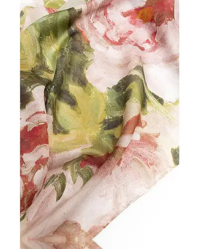 Scarves Fox and Chave Pissarro Peonies Silk Habotai Scarf £50.00
