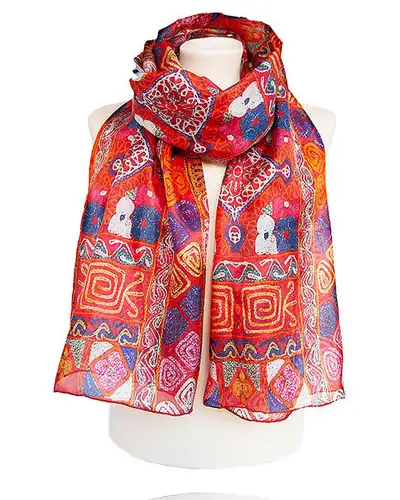 Scarves Fox and Chave Samawah Carpet Silk Habotai Scarf £50.00