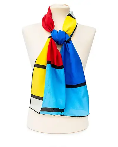 Scarves Fox and Chave Mondrian Crêpe De Chine Scarf £45.00