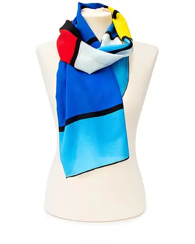 Scarves Fox and Chave Mondrian Crêpe De Chine Scarf £45.00