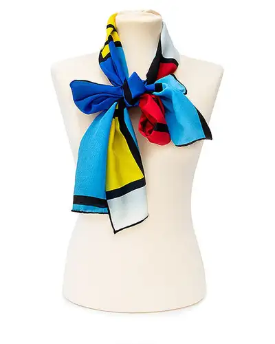 Scarves Fox and Chave Mondrian Crêpe De Chine Scarf £45.00