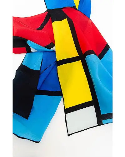 Scarves Fox and Chave Mondrian Crêpe De Chine Scarf £45.00