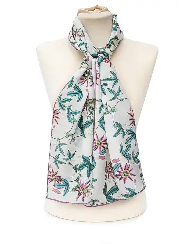 Scarves Fox and Chave Passiflora Crêpe De Chine Scarf £34.00