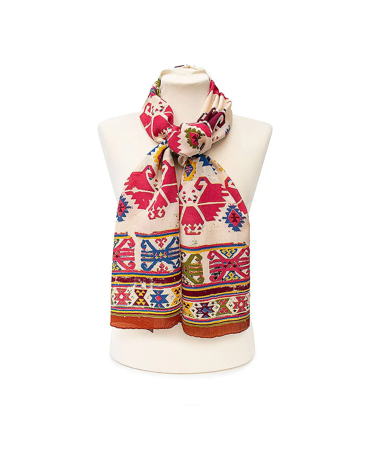 Scarves Fox and Chave Kilim Multi Crêpe De Chine Scarf £34.00