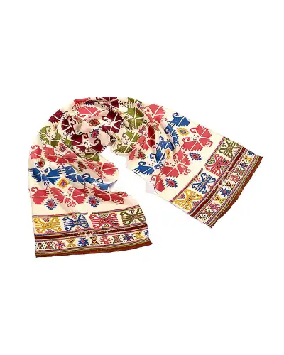 Scarves Fox and Chave Kilim Multi Crêpe De Chine Scarf £34.00