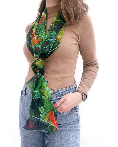 Scarves Fox and Chave John Singer Sargent Pomegranate Chiffon Scarf £52.00