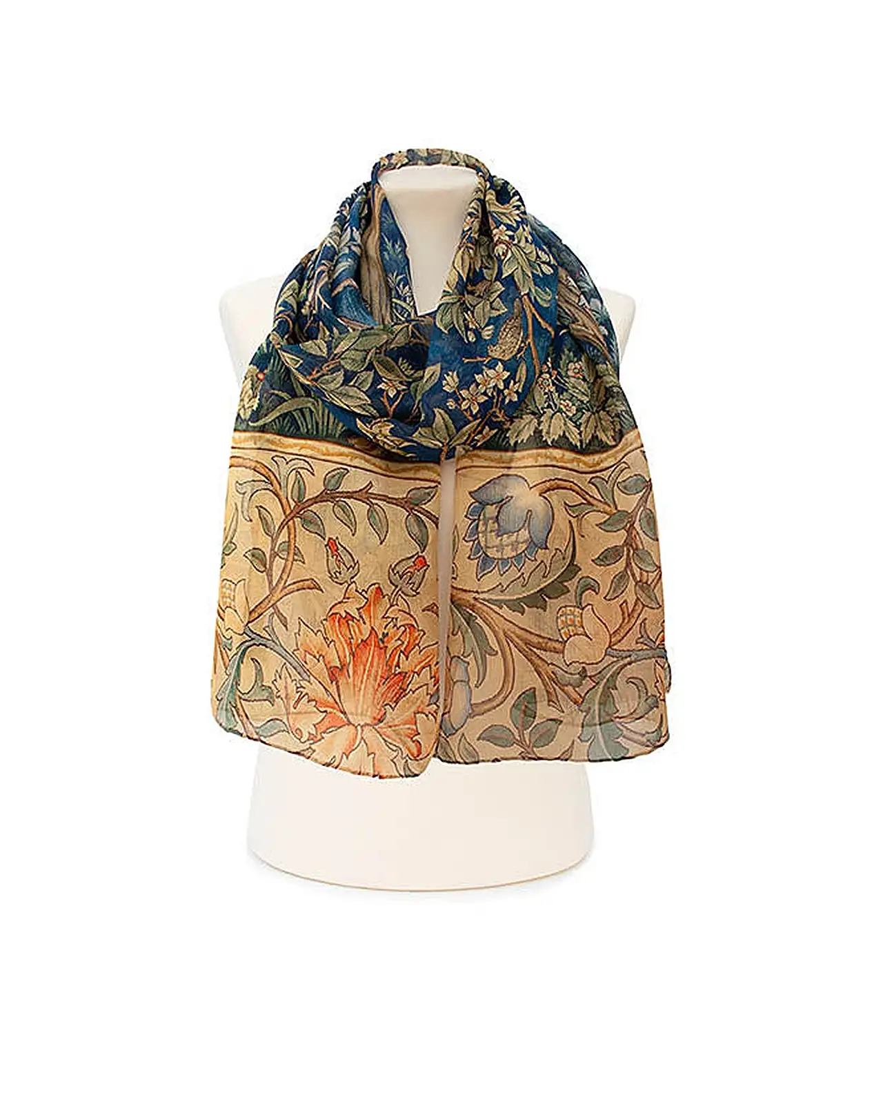 Scarves Fox and Chave Tree Portiere Silk Chiffon Scarf £52.00