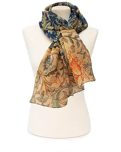 Scarves Fox and Chave Tree Portiere Silk Chiffon Scarf £52.00