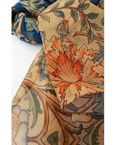 Scarves Fox and Chave Tree Portiere Silk Chiffon Scarf £52.00