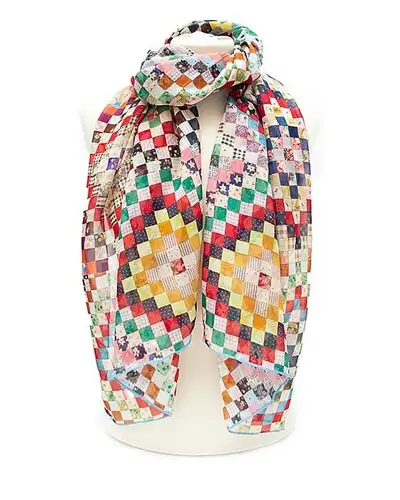 Scarves Fox and Chave Traditional Quilt Chiffon Scarf £52.00