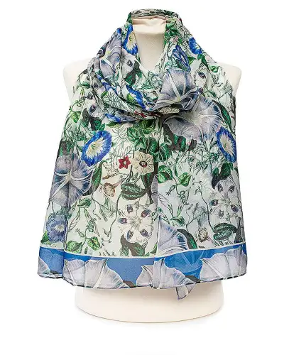 Scarves Fox and Chave Morning Glory Silk Chiffon Scarf £39.00