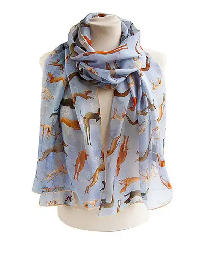 Scarves Fox and Chave Hunt In The Forest Chiffon Scarf £52.00