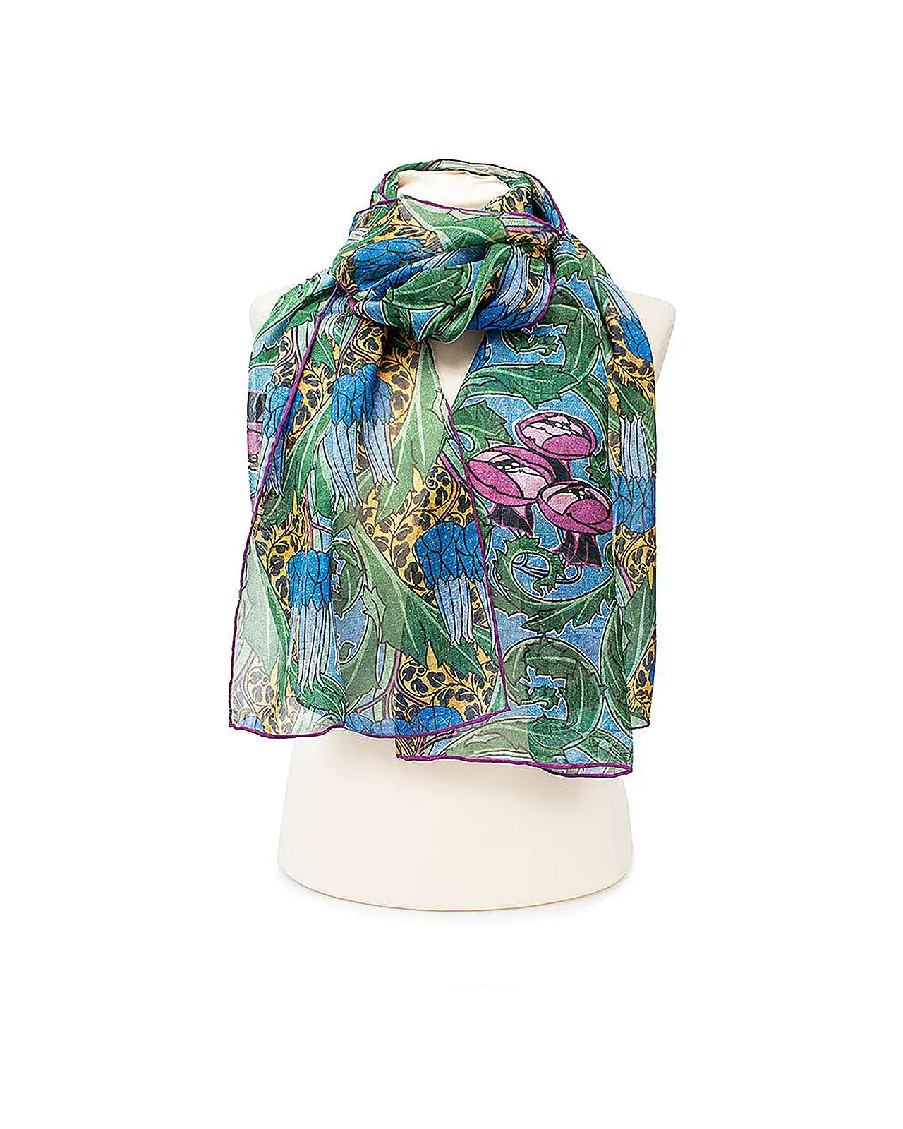 Scarves Fox and Chave Napier Thistle Chiffon Scarf £39.00