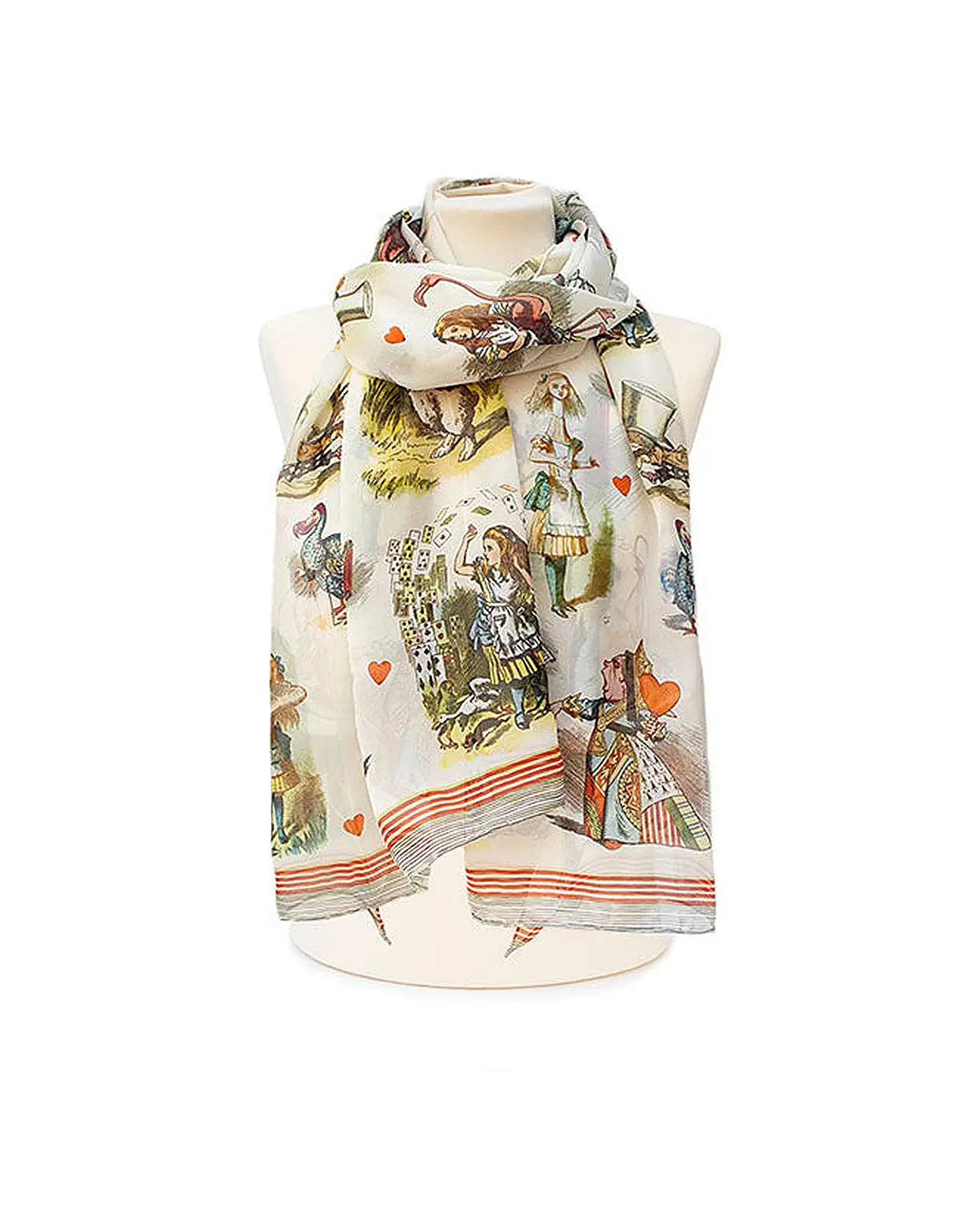 Scarves Fox and Chave Alice In Wonderland Chiffon Scarf £52.00