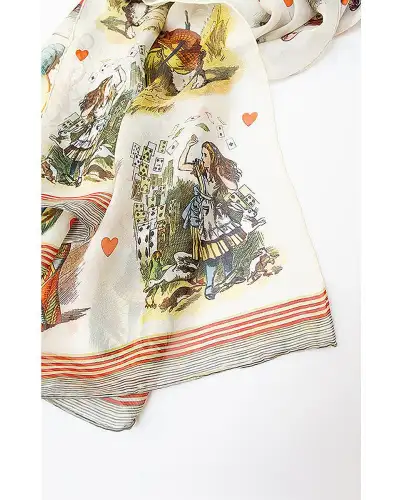 Scarves Fox and Chave Alice In Wonderland Chiffon Scarf £52.00
