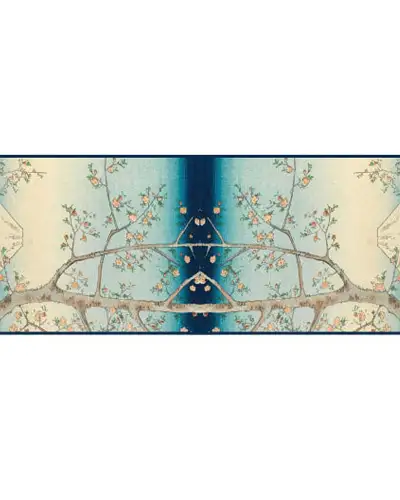 Scarves Fox and Chave Oriental Riverside Cherry Blossom Silk Habotai Scarf £42.00