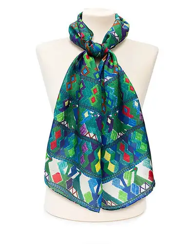 Scarves Fox and Chave Forest Light Silk Habotai Scarf £42.00