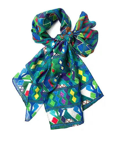 Scarves Fox and Chave Forest Light Silk Habotai Scarf £42.00