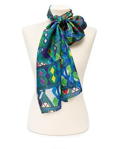 Scarves Fox and Chave Forest Light Silk Habotai Scarf £42.00