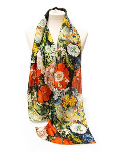 Scarves Fox and Chave Cézanne Flower Bouquet Silk Habotai Scarf £42.00