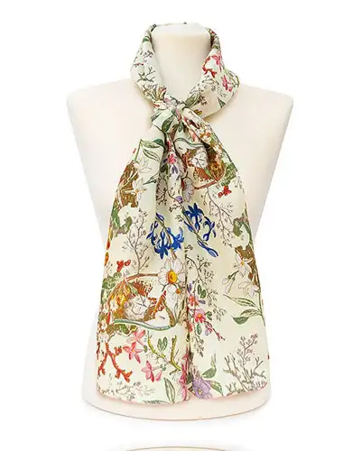 Scarves Fox and Chave Kilburn Buds Silk Habotai Scarf £42.00