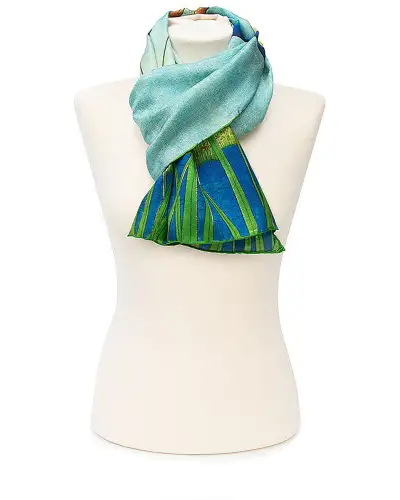 Scarves Fox and Chave Hiroshige Iris Silk Habotai Scarf £42.00