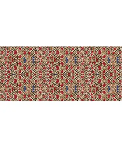 Scarves Fox and Chave Suzani Red Silk Habotai Scarf £42.00